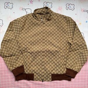 Gucci Classic Printed Zip-Up Bomber Jacket